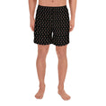 Load image into Gallery viewer, beYantra | Unisex Athletic Long Shorts | Black with Tiny Flowers - beYantra