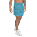 Load image into Gallery viewer, beYantra | Unisex Athletic Long Shorts | Light Blue with Tiny Flowers - beYantra