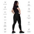 Load image into Gallery viewer, beYantra Solid Black- Yoga Leggings - Crossover leggings with pockets - beYantra