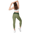 Load image into Gallery viewer, beYantra Peacock Feathers Crossover Leggings with Pockets – Elegance and Versatility - beYantra
