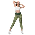 Load image into Gallery viewer, beYantra Peacock Feathers Crossover Leggings with Pockets – Elegance and Versatility - beYantra
