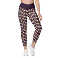 Load image into Gallery viewer, beYantra WildTiger Leggings | Dark Purple Crossover | With Pockets - beYantra
