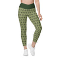 Load image into Gallery viewer, beYantra Peacock Feathers Crossover Leggings with Pockets – Elegance and Versatility - beYantra
