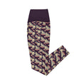 Load image into Gallery viewer, beYantra WildTiger Leggings | Dark Purple Crossover | With Pockets - beYantra
