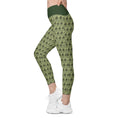 Load image into Gallery viewer, beYantra Peacock Feathers Crossover Leggings with Pockets – Elegance and Versatility - beYantra
