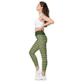 Load image into Gallery viewer, beYantra Peacock Feathers Crossover Leggings with Pockets – Elegance and Versatility - beYantra
