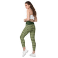 Load image into Gallery viewer, beYantra Peacock Feathers Crossover Leggings with Pockets – Elegance and Versatility - beYantra
