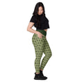 Load image into Gallery viewer, beYantra Peacock Feathers Crossover Leggings with Pockets – Elegance and Versatility - beYantra

