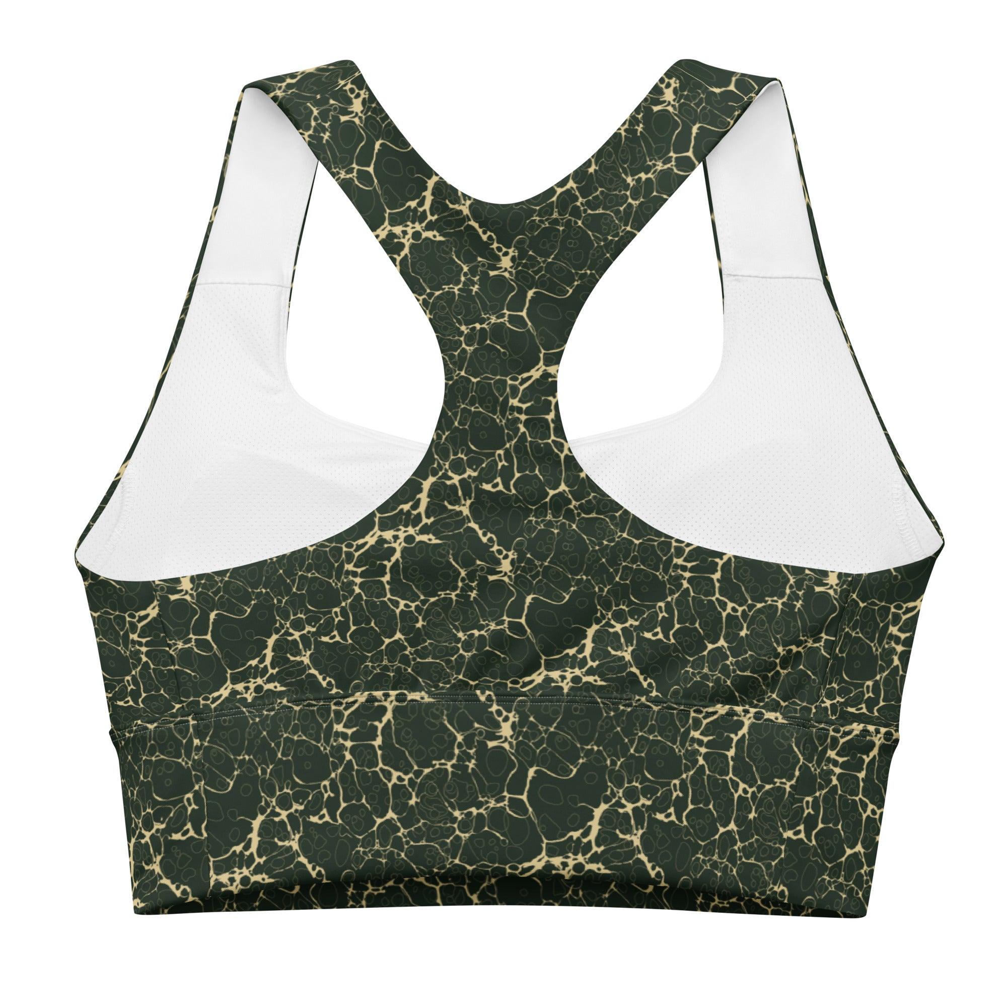 beYantra Nature Sports Top | Marble Pattern | Four-Way Stretch | High Support - beYantra