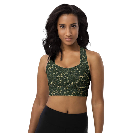 beYantra Nature Sports Top | Marble Pattern | Four-Way Stretch | High Support - beYantra