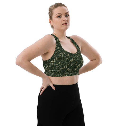 beYantra Nature Sports Top | Marble Pattern | Four-Way Stretch | High Support - beYantra