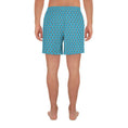 Load image into Gallery viewer, beYantra | Unisex Athletic Long Shorts | Light Blue with Tiny Flowers - beYantra

