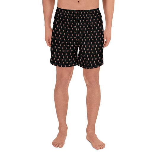 beYantra | Unisex Athletic Long Shorts | Black with Tiny Flowers - beYantra