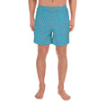Load image into Gallery viewer, beYantra | Unisex Athletic Long Shorts | Light Blue with Tiny Flowers - beYantra
