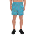 Load image into Gallery viewer, beYantra | Unisex Athletic Long Shorts | Light Blue with Tiny Flowers - beYantra
