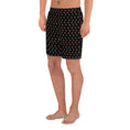 Load image into Gallery viewer, beYantra | Unisex Athletic Long Shorts | Black with Tiny Flowers - beYantra
