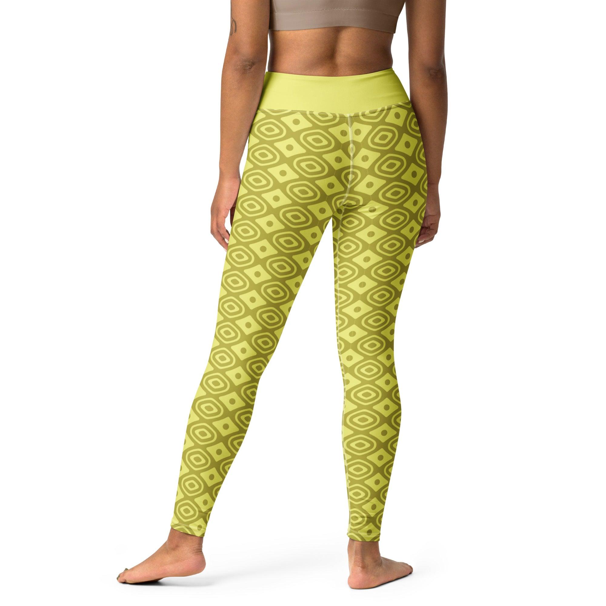 Golden Gaze | High-Waisted Leggings | Radiant Eye Pattern