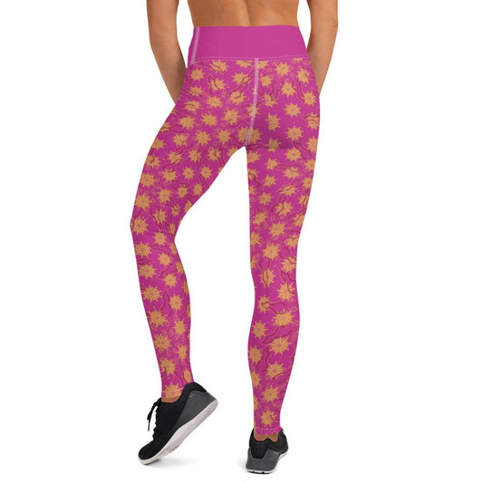 Aura Pulse Pink | High-Waisted Yoga Leggings | Solar-Inspired