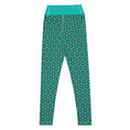 Load image into Gallery viewer, Echo Yantra | Yoga Leggings | Vibrant Green Geometric Design
