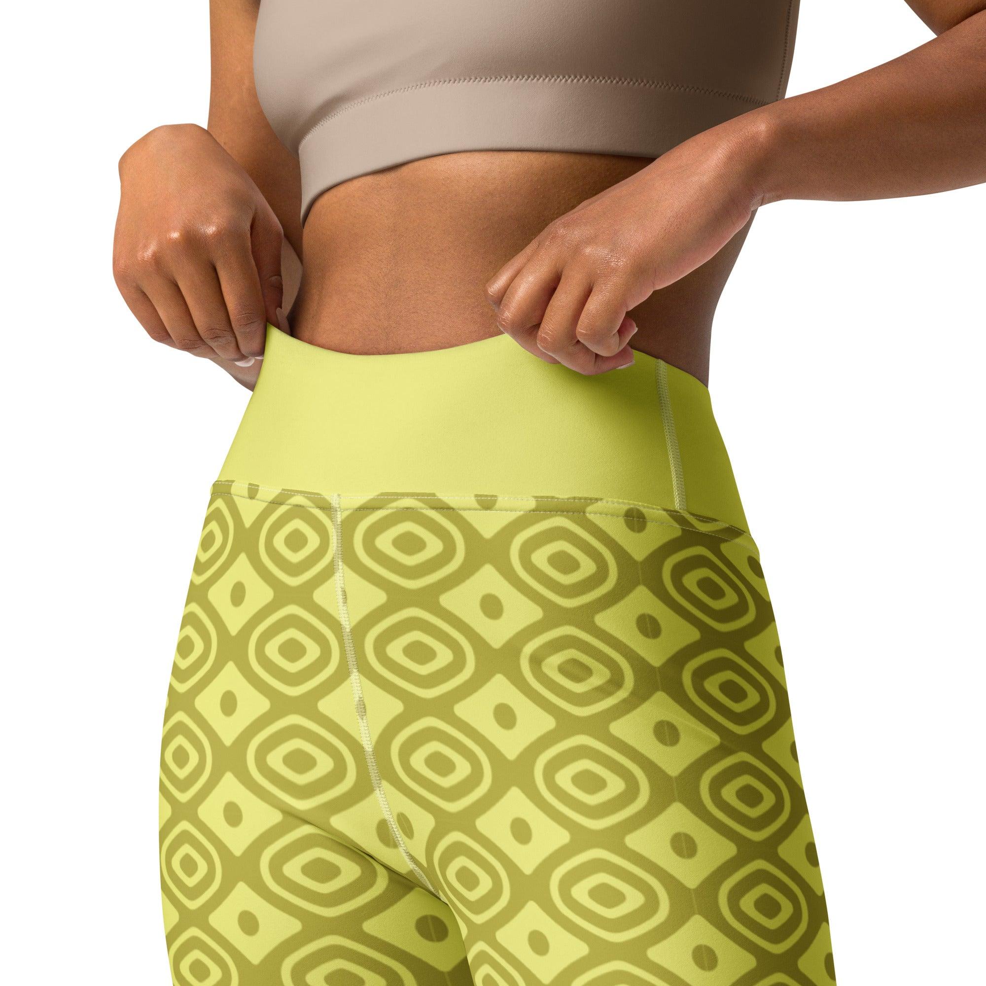 Golden Gaze | High-Waisted Leggings | Radiant Eye Pattern