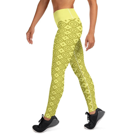 Golden Gaze | High-Waisted Leggings | Radiant Eye Pattern