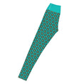 Load image into Gallery viewer, Echo Yantra | Yoga Leggings | Vibrant Green Geometric Design
