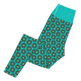 Load image into Gallery viewer, Echo Yantra | Yoga Leggings | Vibrant Green Geometric Design

