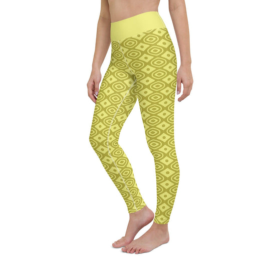 Golden Gaze | High-Waisted Leggings | Radiant Eye Pattern