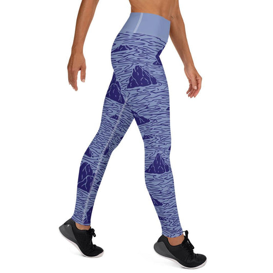 Frozen Horizon | High-Waisted Leggings | Chill Blue Elegance