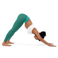 Load image into Gallery viewer, Echo Yantra | Yoga Leggings | Vibrant Green Geometric Design
