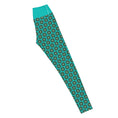 Load image into Gallery viewer, Echo Yantra | Yoga Leggings | Vibrant Green Geometric Design
