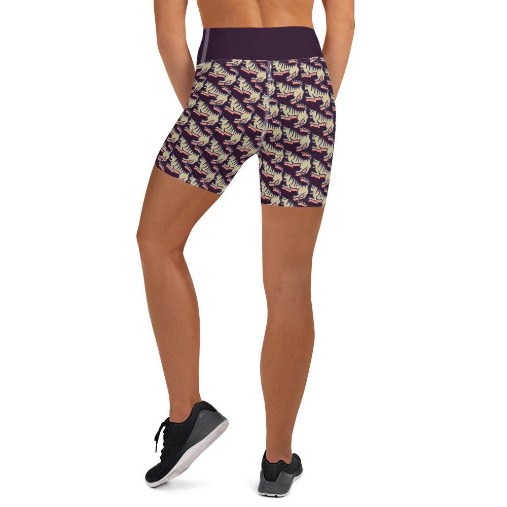 beYantra WildTiger Yoga Shorts | Dark Purple - beYantra