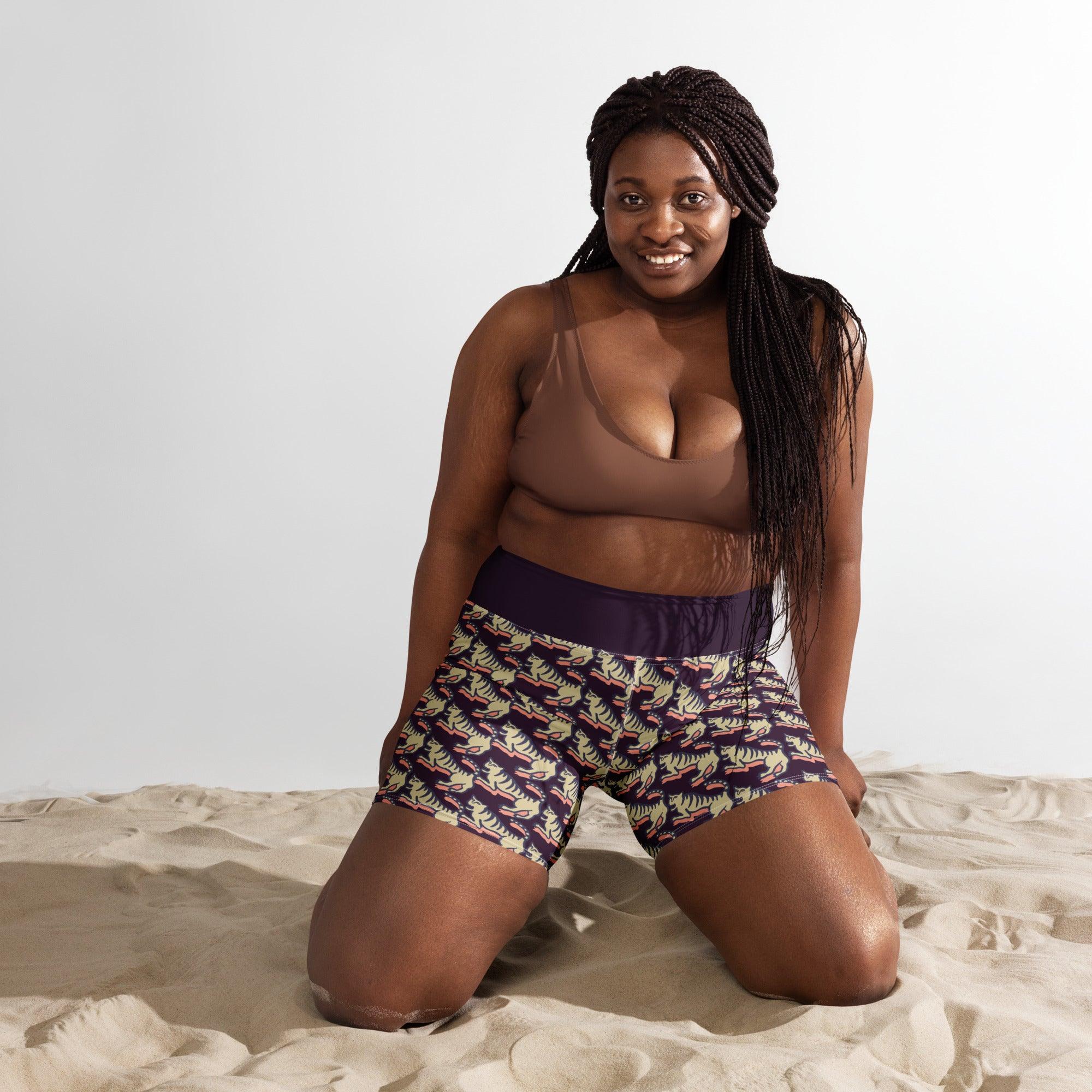 beYantra WildTiger Yoga Shorts | Dark Purple - beYantra