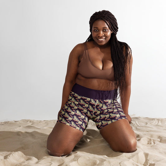 beYantra WildTiger Yoga Shorts | Dark Purple - beYantra