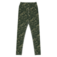 beYantra Nature Leggings | Green Marble Pattern | Comfort & Flow - beYantra
