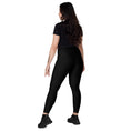 Load image into Gallery viewer, beYantra Solid Black- Yoga Leggings - Crossover leggings with pockets - beYantra
