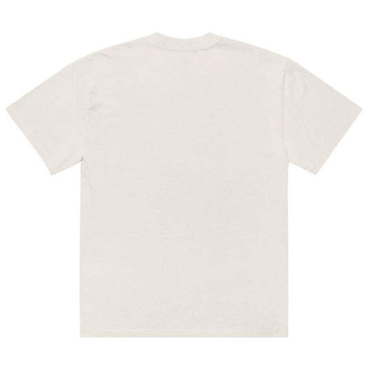 Oversized Faded T-Shirt –Crow Yoga Flow Line Design