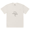 Load image into Gallery viewer, Oversized Faded T-Shirt –Crow Yoga Flow Line Design
