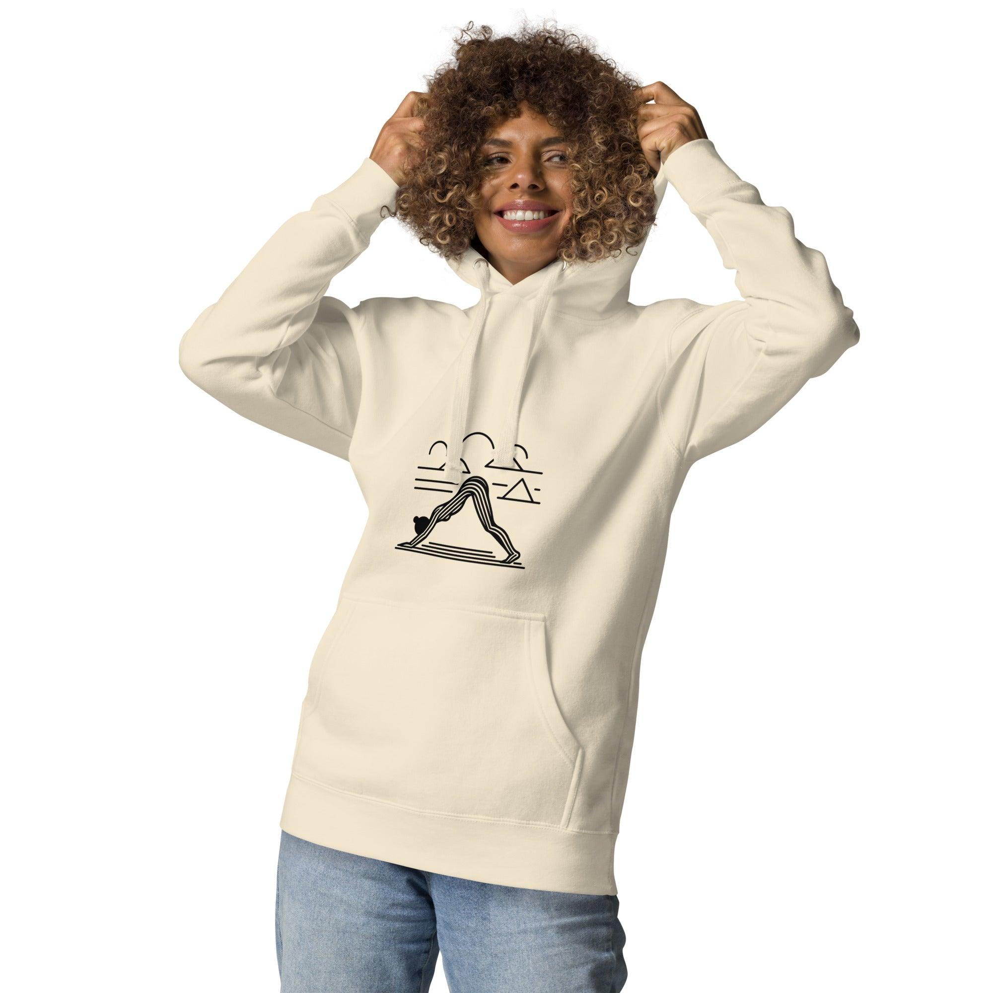 Yoga Retro Art Hoodie – Comfort and Mindfulness Combined